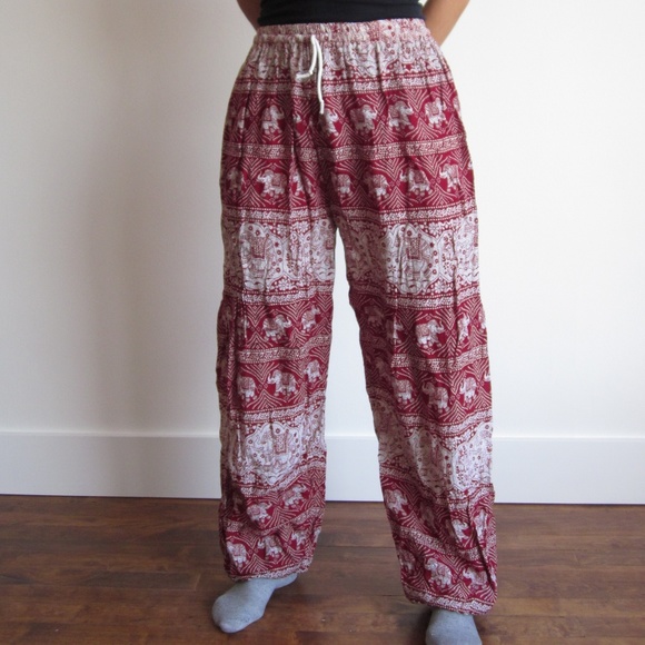 Boho Pants - Indian Style with elephants - Picture 3 of 5